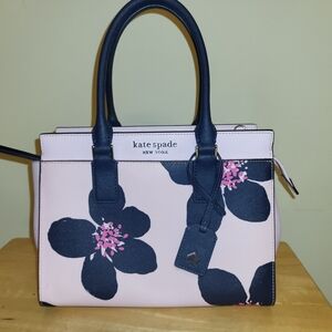 Kate Spade Pink and Navy Floral Women's Bag